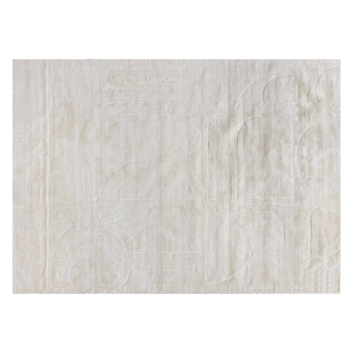 Sunpan Caruso Modern Hand-Loomed White Area Rug