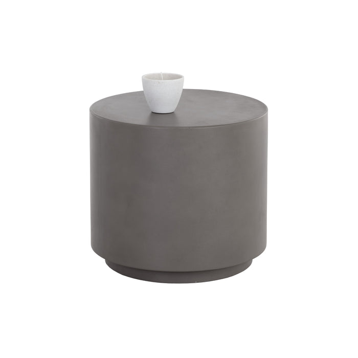 Sanpun Rubin Indoor and Outdoor Round Concrete End Table