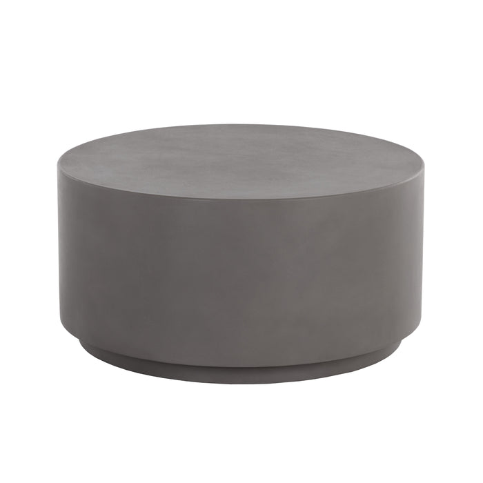 Sunpan Rubin Indoor and Outdoor Round Concrete Coffee Table