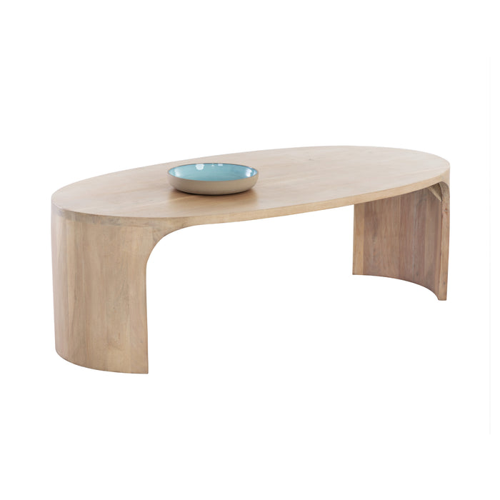 Sunpan Tomas Light Wash Solid Acacia Wood  Coffee Table 