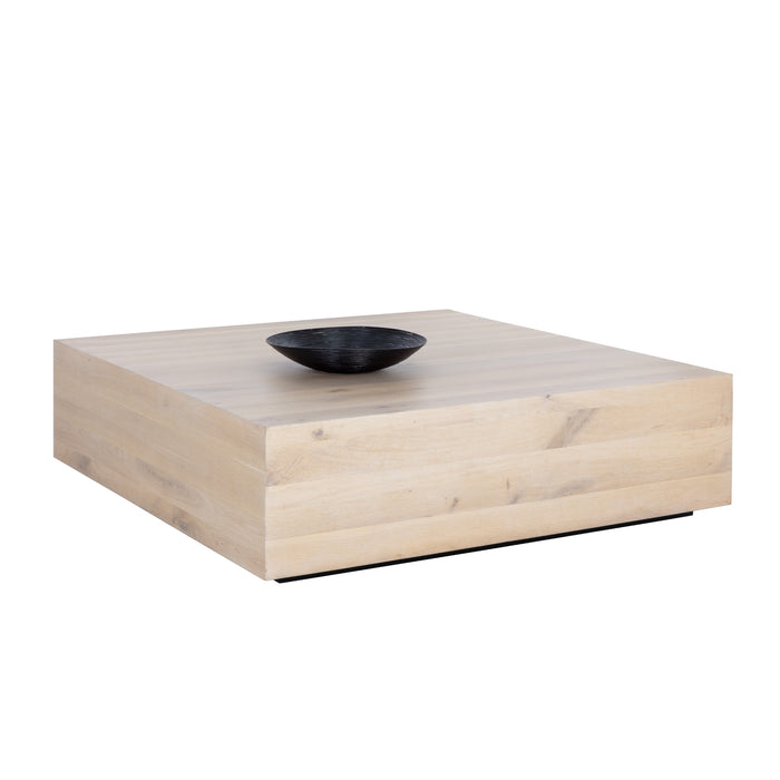 Sunpan Frezco Square Light Oak Wood Coffee Table