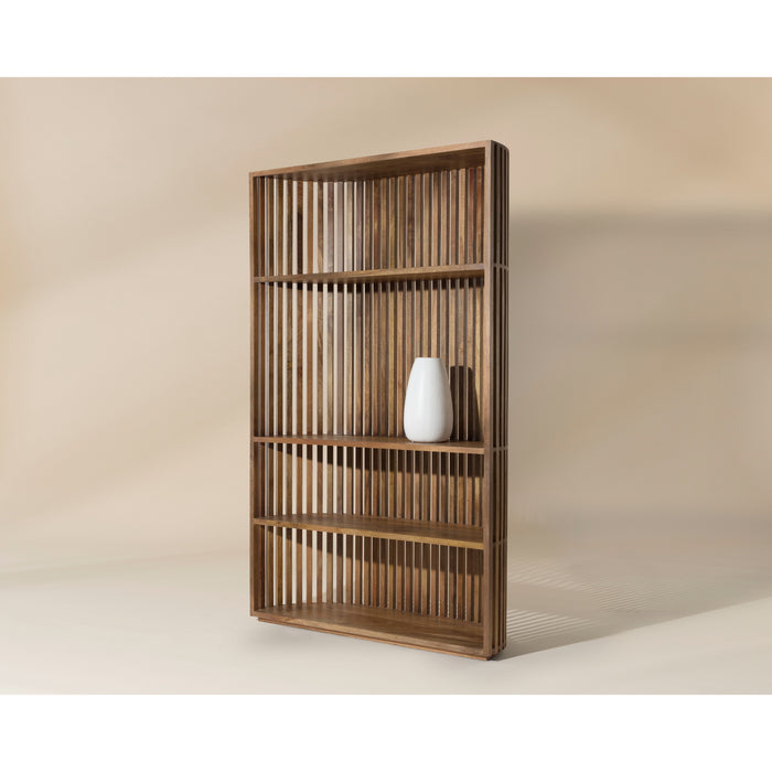 Sunpan Tessa Solid Brown Mango Wood Bookcase 