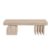 Sunpan Cadence Solid Oak Light Wash Wood Bench 