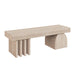 Sunpan Cadence Solid Oak Light Wash Wood Bench 