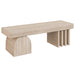 Sunpan Cadence Solid Oak Light Wash Wood Bench 