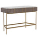 Sunpan Mauro Grey Marble Wood Top Console Table 