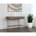 Sunpan Mauro Grey Marble Wood Top Console Table 