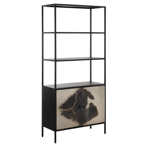 Sunpan Arlington Handcrafted Black Iron Bookcase 