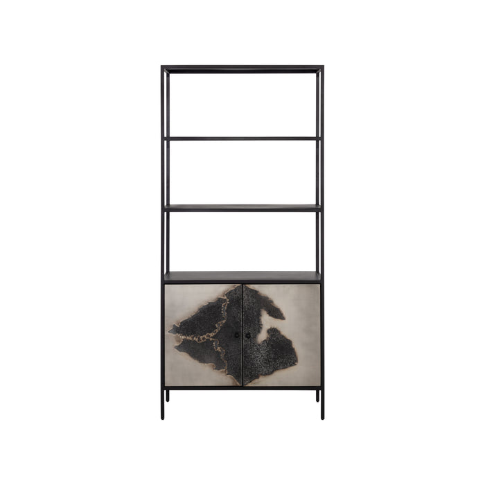 Sunpan Arlington Handcrafted Black Iron Bookcase 