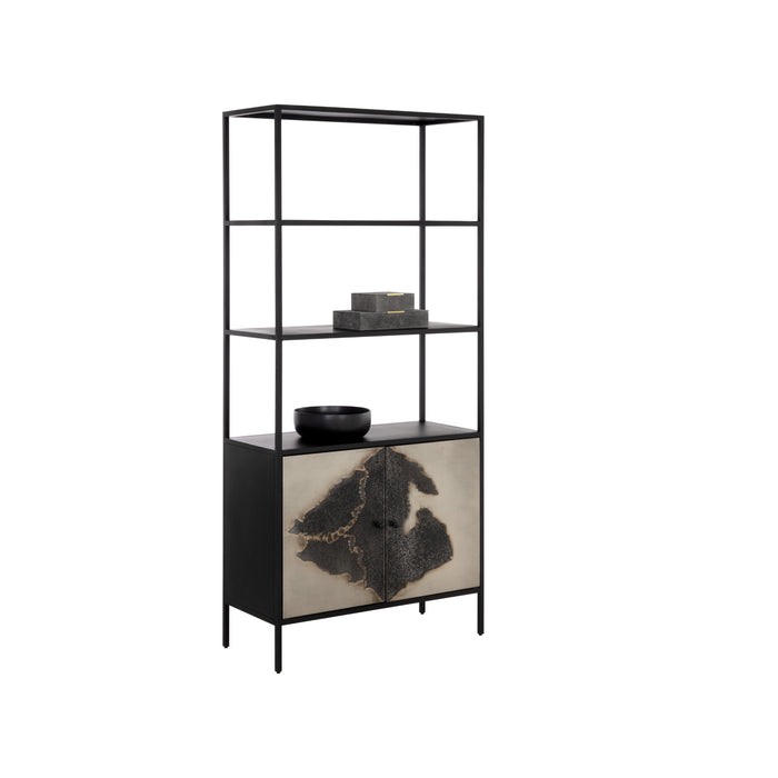 Sunpan Arlington Handcrafted Black Iron Bookcase 