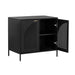 Sunpan Aziza Powder Coated Black Iron Nightstand 