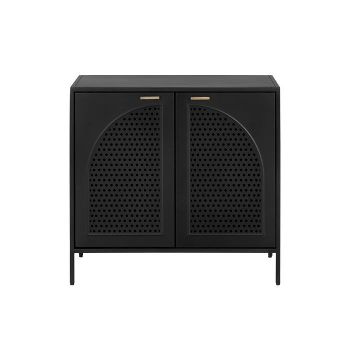 Sunpan Aziza Powder Coated Black Iron Nightstand 