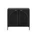 Sunpan Aziza Powder Coated Black Iron Nightstand 