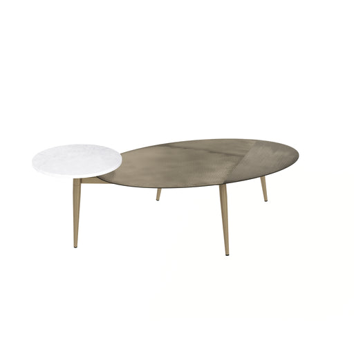 Sunpan Tuner Antique Brass Modern Coffee Table