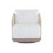 Sunpan Allariz White Modern Swivel Armchair 