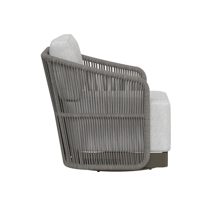 Sunpan Allariz Grey Modern Swivel Armchair 