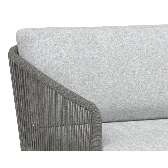 Sunpan Allariz Grey Modern Swivel Armchair 