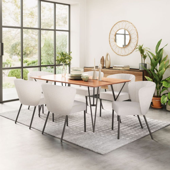 Zuo Modern Perpignan Rectangle Dining Room Table Set
