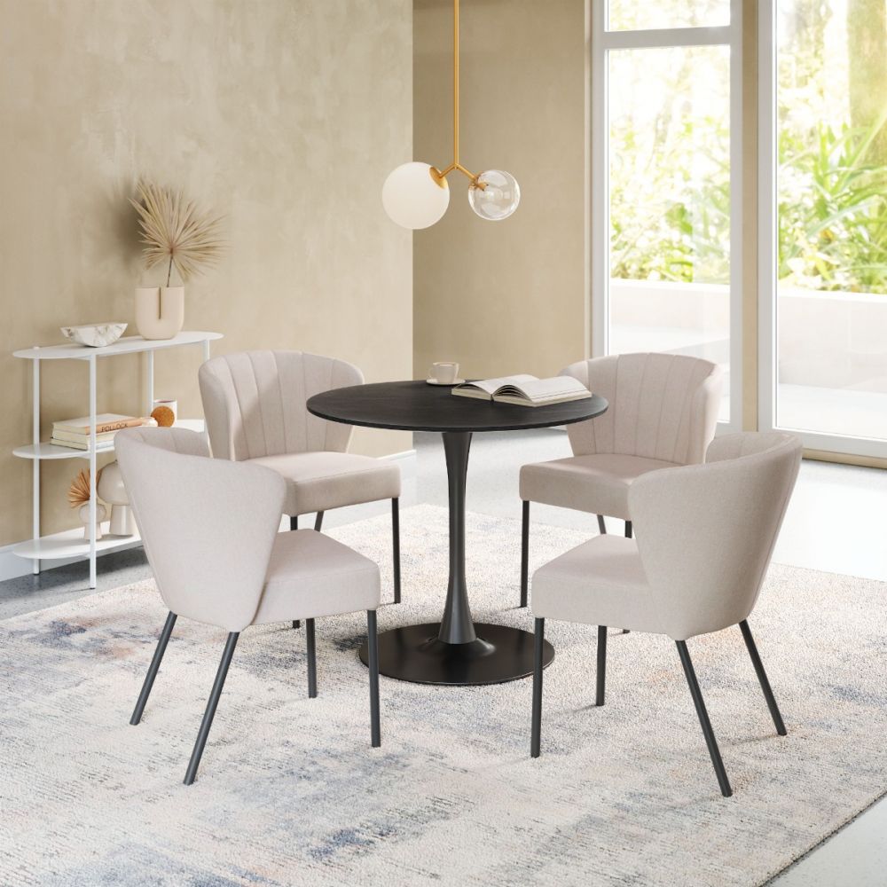 Zuo Opus Dining Table and Dining Chair Kitchen Set — TableUps