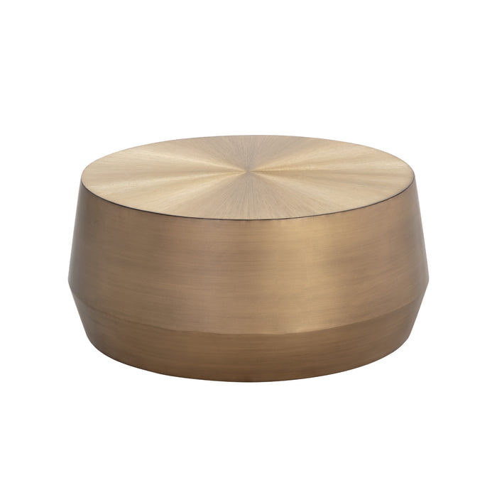 Sunpan Creed Handcrafted Round Aluminum Coffee Table