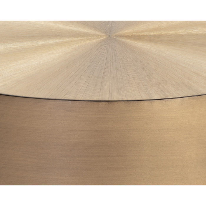 Sunpan Creed Handcrafted Round Aluminum Coffee Table