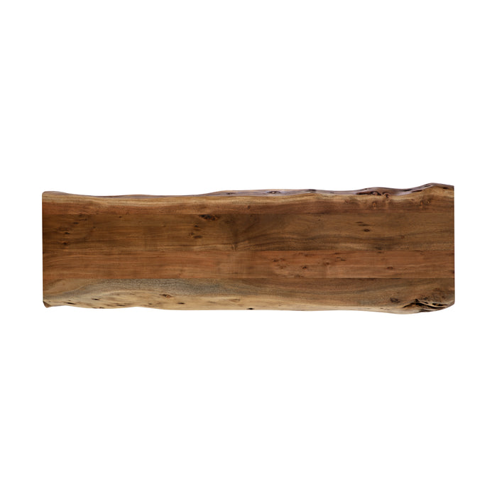 Sunpan Ridge Natural Solid Acacia Wood Bench