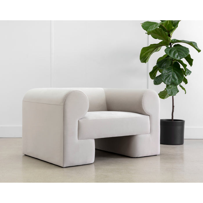 Sunpan Ionic Upholstered Modern Armchair