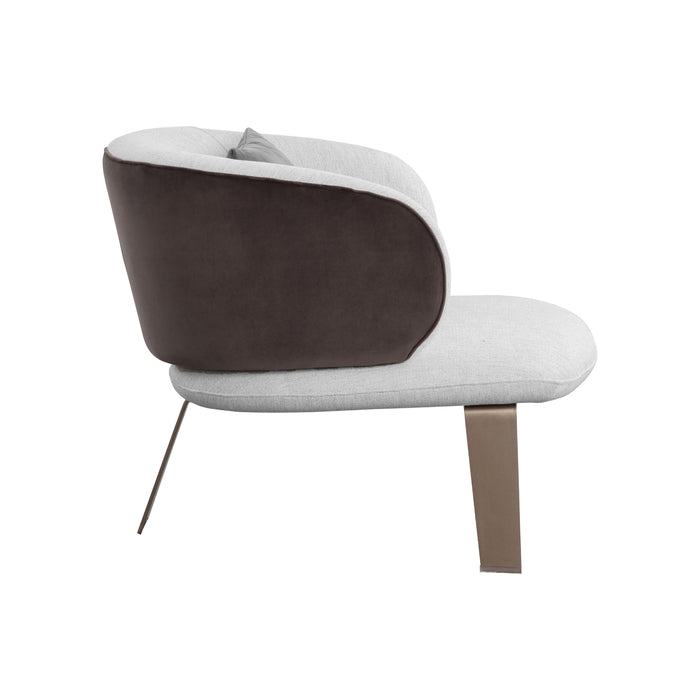 Sunpan Garry Grey Fabric Modern Lounge Chair