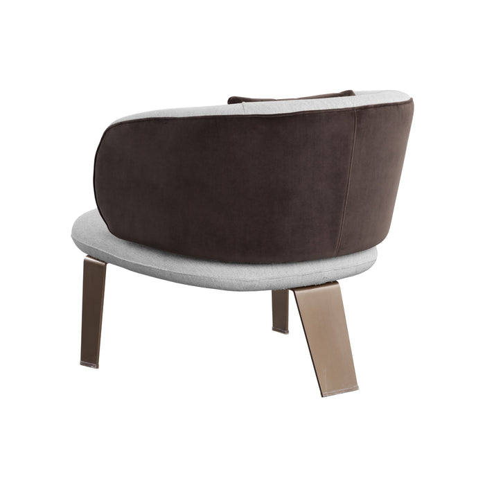 Sunpan Garry Grey Fabric Modern Lounge Chair