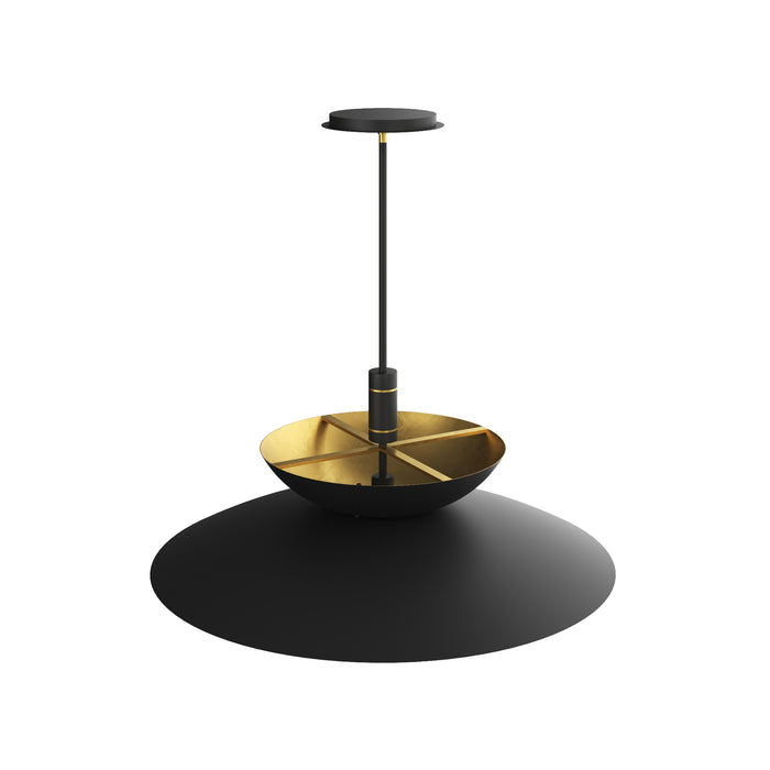 Sunpan Timea 26" 1-Light Black Brass Pendant