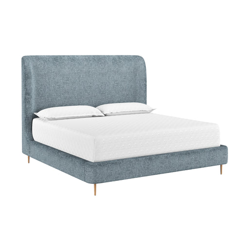 Sunpan Tierra Bergen French Blue Polyester Fabric Bed