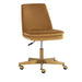 Sunpan Berget Brown Fabric Swivel Office Chair