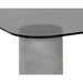 Sunpan Maude Square Smoked Black Glass Top Coffee Table 