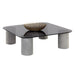 Sunpan Maude Square Smoked Black Glass Top Coffee Table 