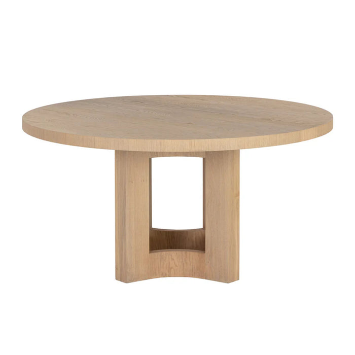 Sunpan Elma Mid Century Modern Round Wood Dining Table Set