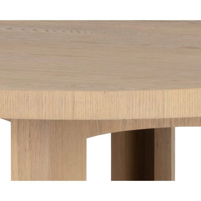 Sunpan Elma Mid Century Modern Round Wood Dining Table