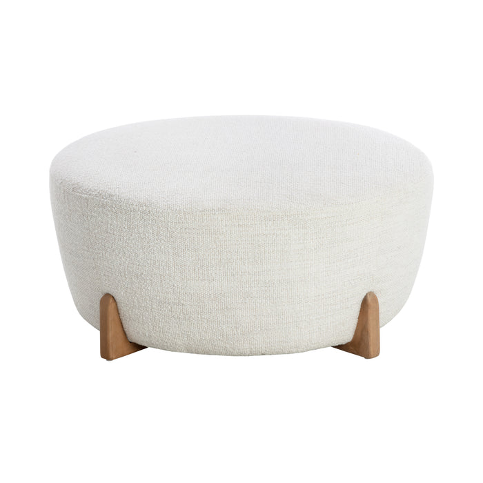 Sunpan Cyan Merino Pearl Fabric Ottoman 