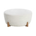 Sunpan Cyan Merino Pearl Fabric Ottoman 