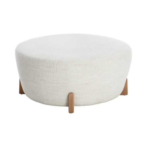 Sunpan Cyan Merino Pearl Fabric Ottoman 