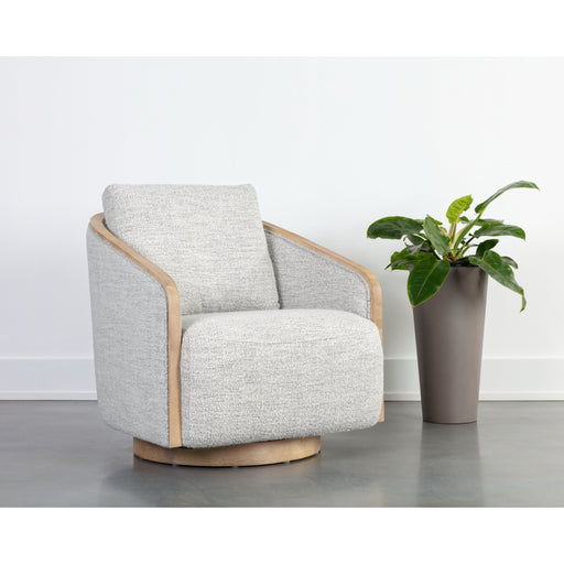 Sunpan Tasia Polyester Fabric Swivel Lounge Chair