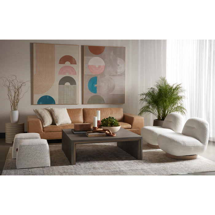 Sunpan Franze Fabric Modern Swivel Lounge Chair