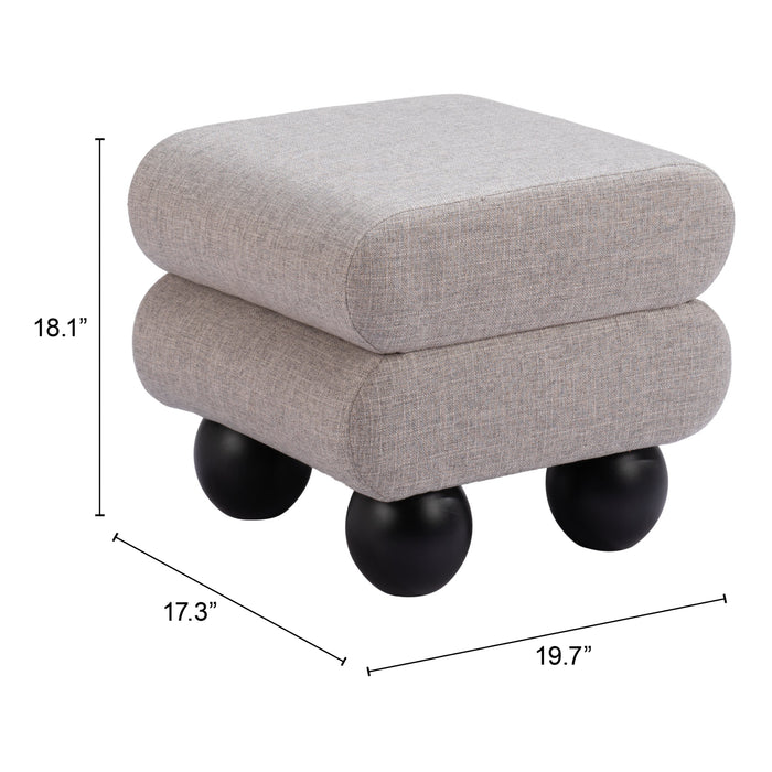 Zuo Modern Davao Grey Ottoman