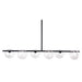 Zuo Keyoz Black Modern Ceiling Lamp with Clear Glass Shades