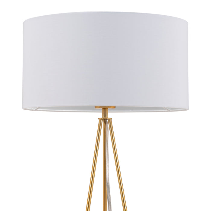 Zuo Sascha White & Brass Modern Glam Design Table Lamp