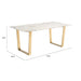 Zuo Atlas Dining Table White & Gold