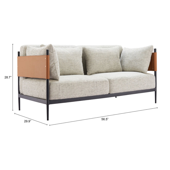 Zuo Modern Stirbe Grey Loveseat