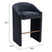 Zuo Emas Black Barstool