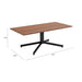 Zuo Mazzy Brown Rectangular Coffee Table