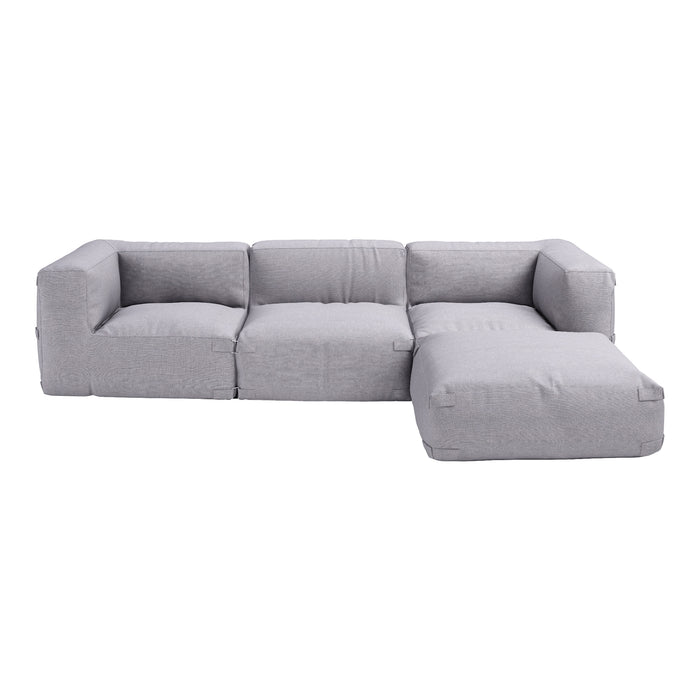 Zuo Luanda Modern and Versatile Gray Outdoor Ottoman