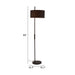 Zuo Lonte Sleek Steel Frame Modern Floor Lamp Black